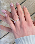 Perlenring Herz | Gold