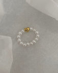 Perlenring Herz | Gold