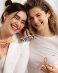 Schleifen Haarklammer | Acetat & Gold