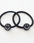 Smiley Haargummis | 2er Pack Schwarz