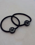 Smiley Haargummis | 2er Pack Schwarz